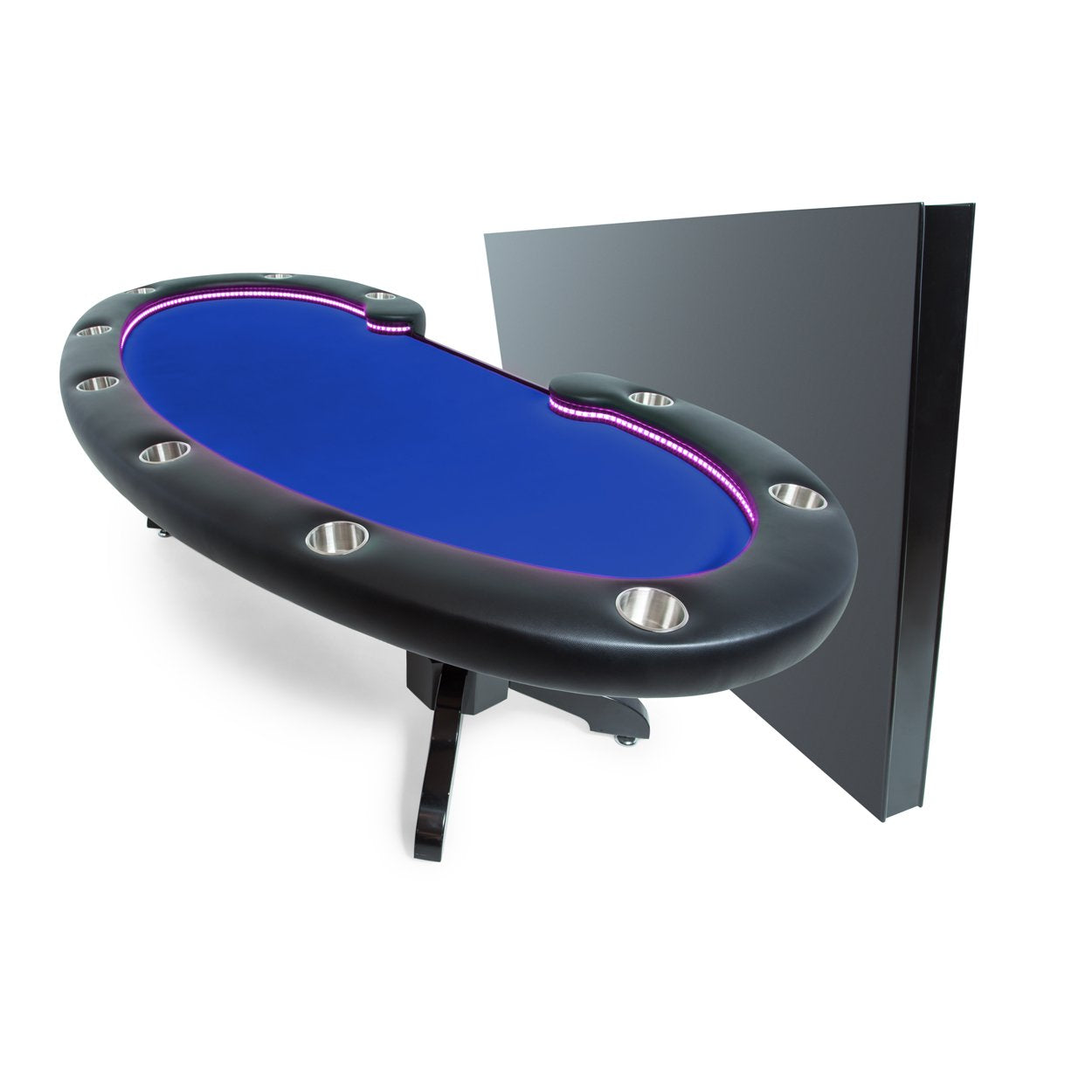 BBO Poker Tables Lumen HD LED Poker Table Black 10 Person and Dealer - Just Poker Tables