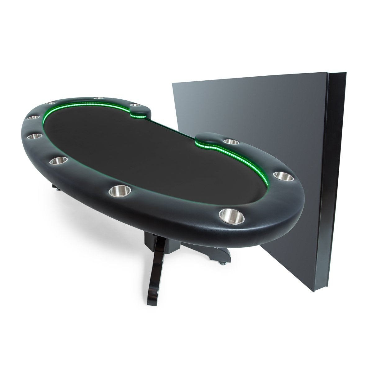 BBO Poker Tables Lumen HD LED Poker Table Black 10 Person and Dealer - Just Poker Tables