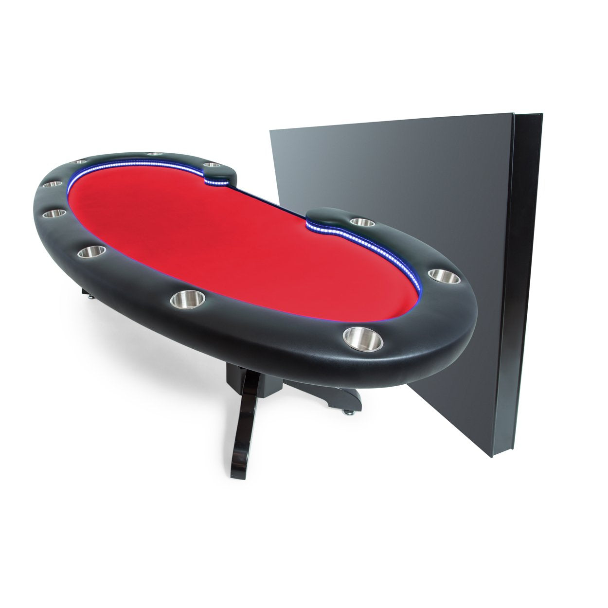 BBO Poker Tables Lumen HD LED Poker Table Black 10 Person and Dealer - Just Poker Tables