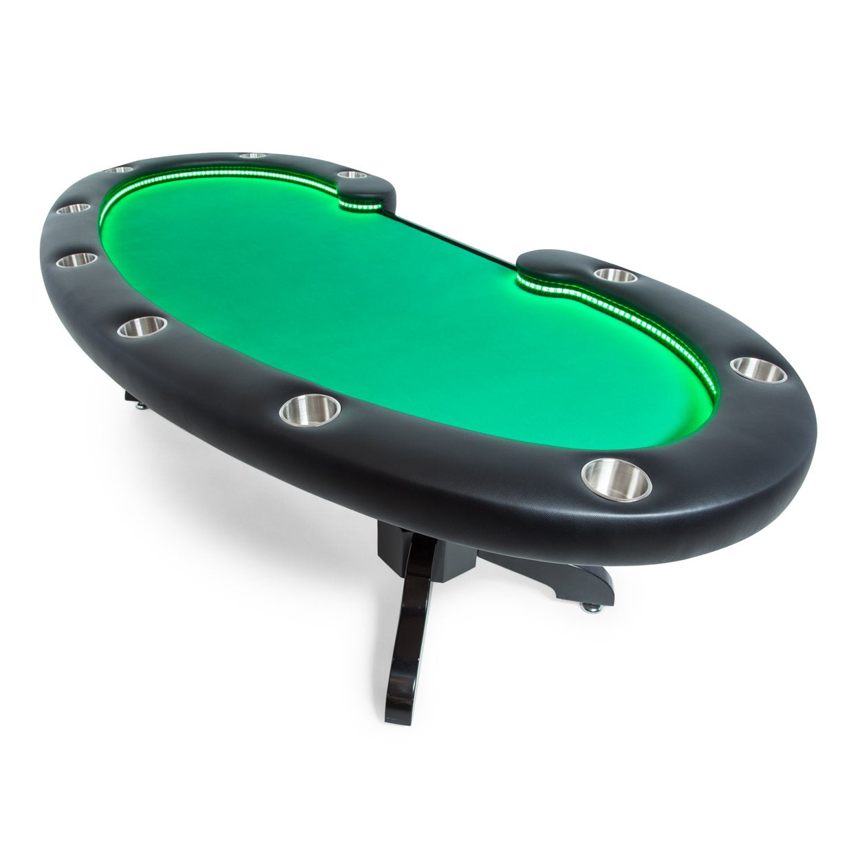 BBO Poker Tables Lumen HD LED Poker Table Black 10 Person and Dealer - Just Poker Tables