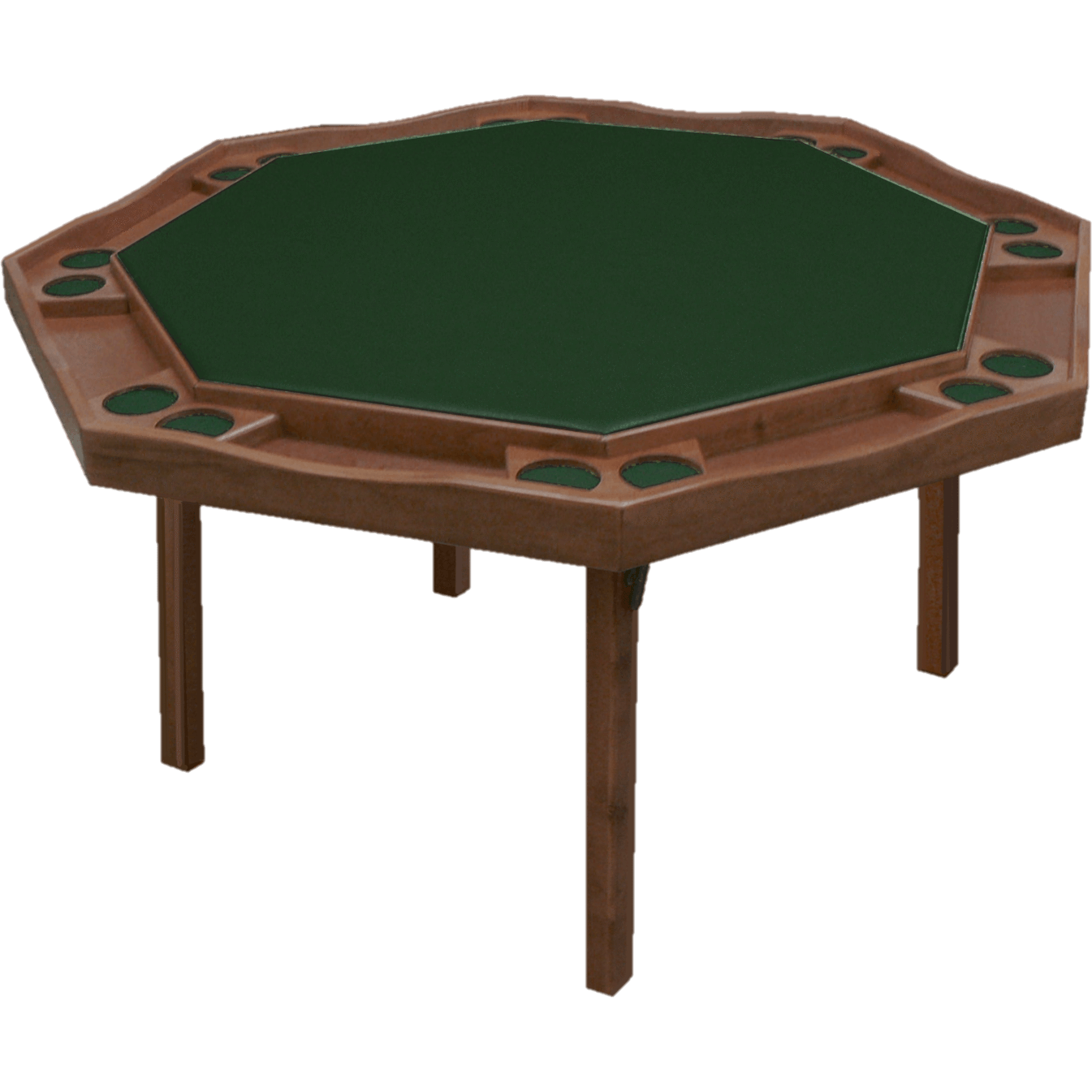 Kestell 57" Oak Period Style Octagon Folding Poker Table 8 Person - Just Poker Tables