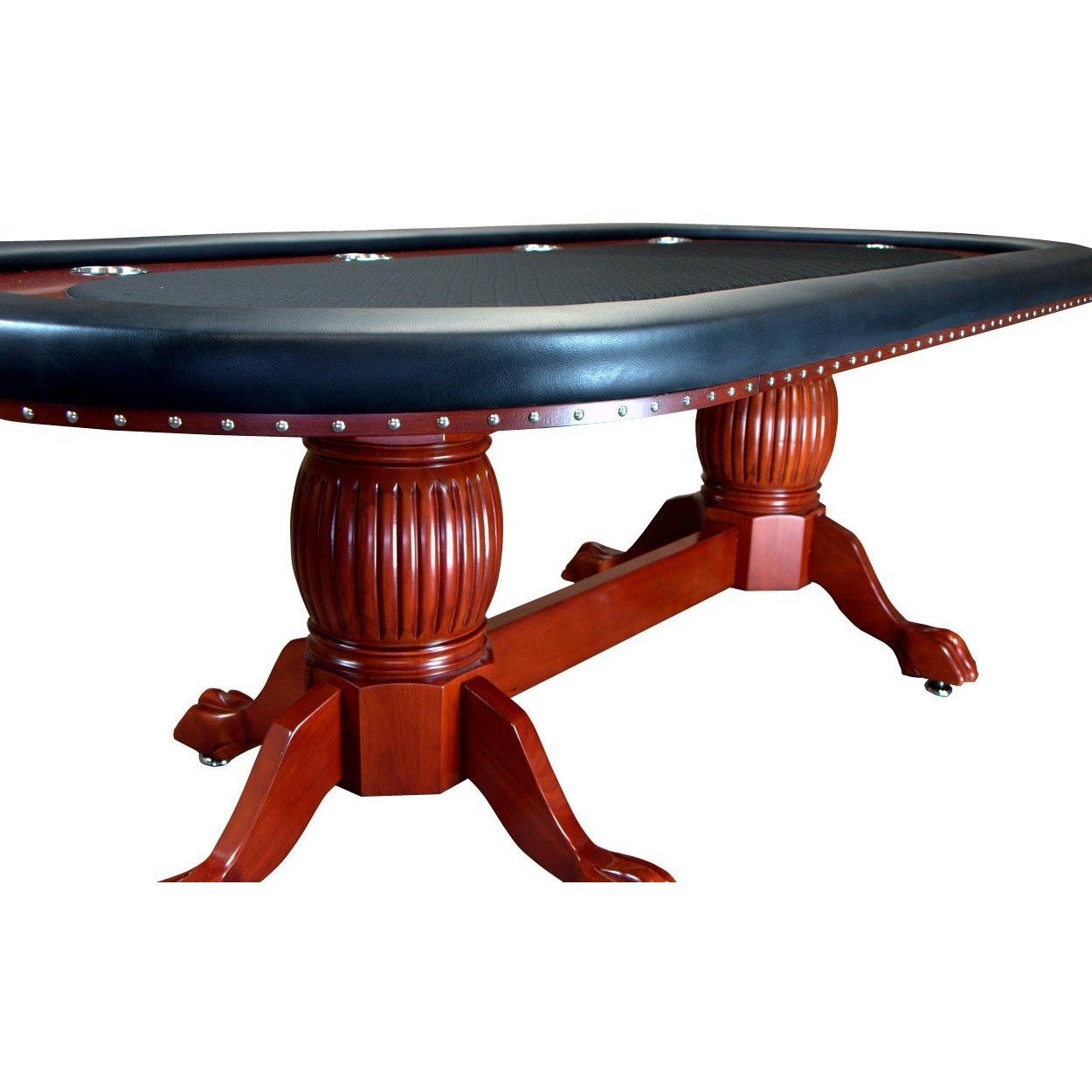 BBO Poker Tables Rockwell Mahogany Oval Poker Table 10 Person - Just Poker Tables