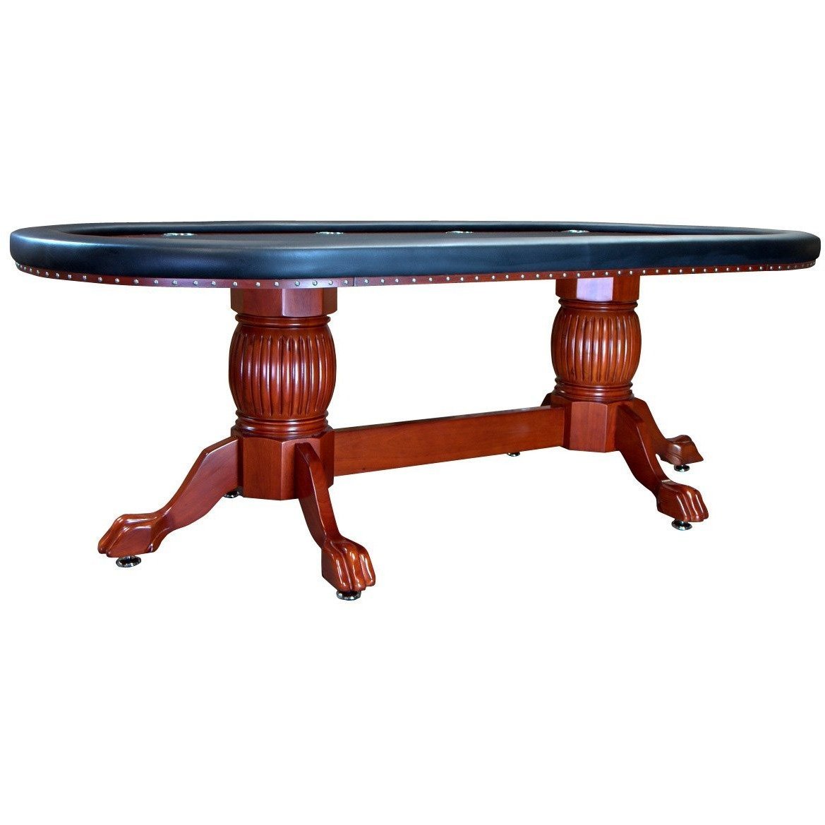 BBO Poker Tables Rockwell Mahogany Oval Poker Table 10 Person - Just Poker Tables