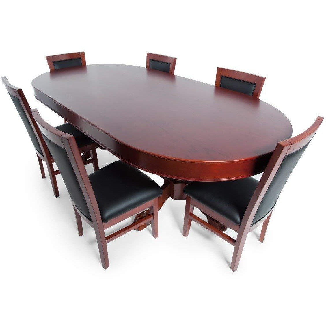 BBO Poker Tables Mahogany Classic Poker Dining Chair Set - Just Poker Tables
