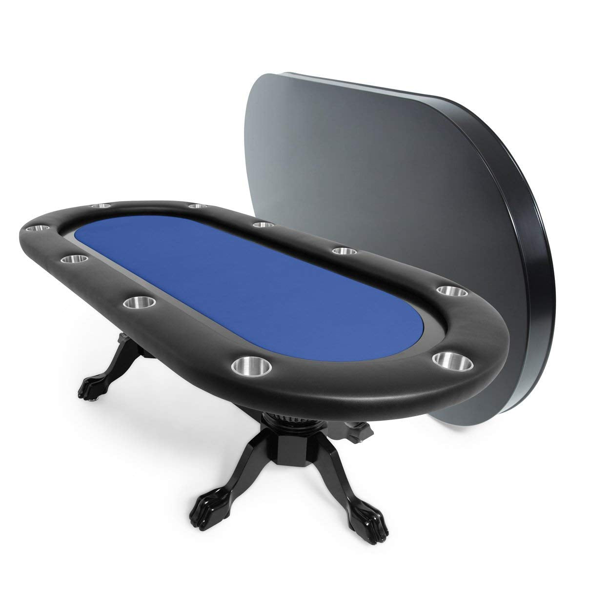 BBO Poker Tables Elite Black Oval Poker Table 10 Person - Just Poker Tables