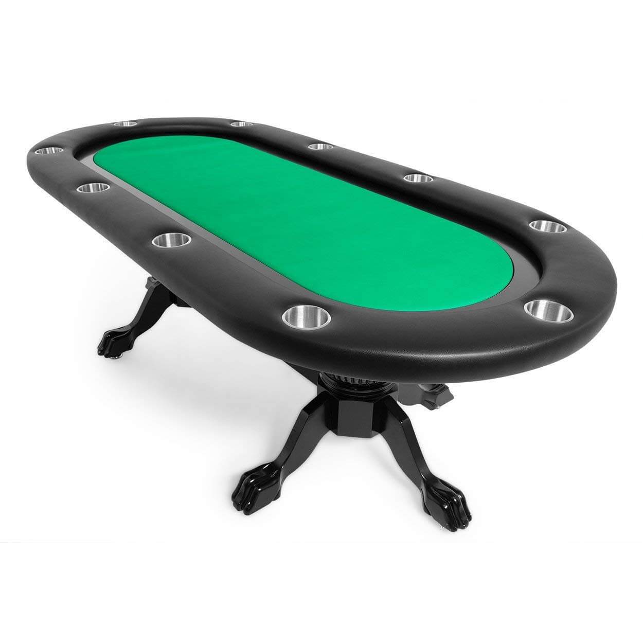 BBO Poker Tables Elite Black Oval Poker Table 10 Person - Just Poker Tables