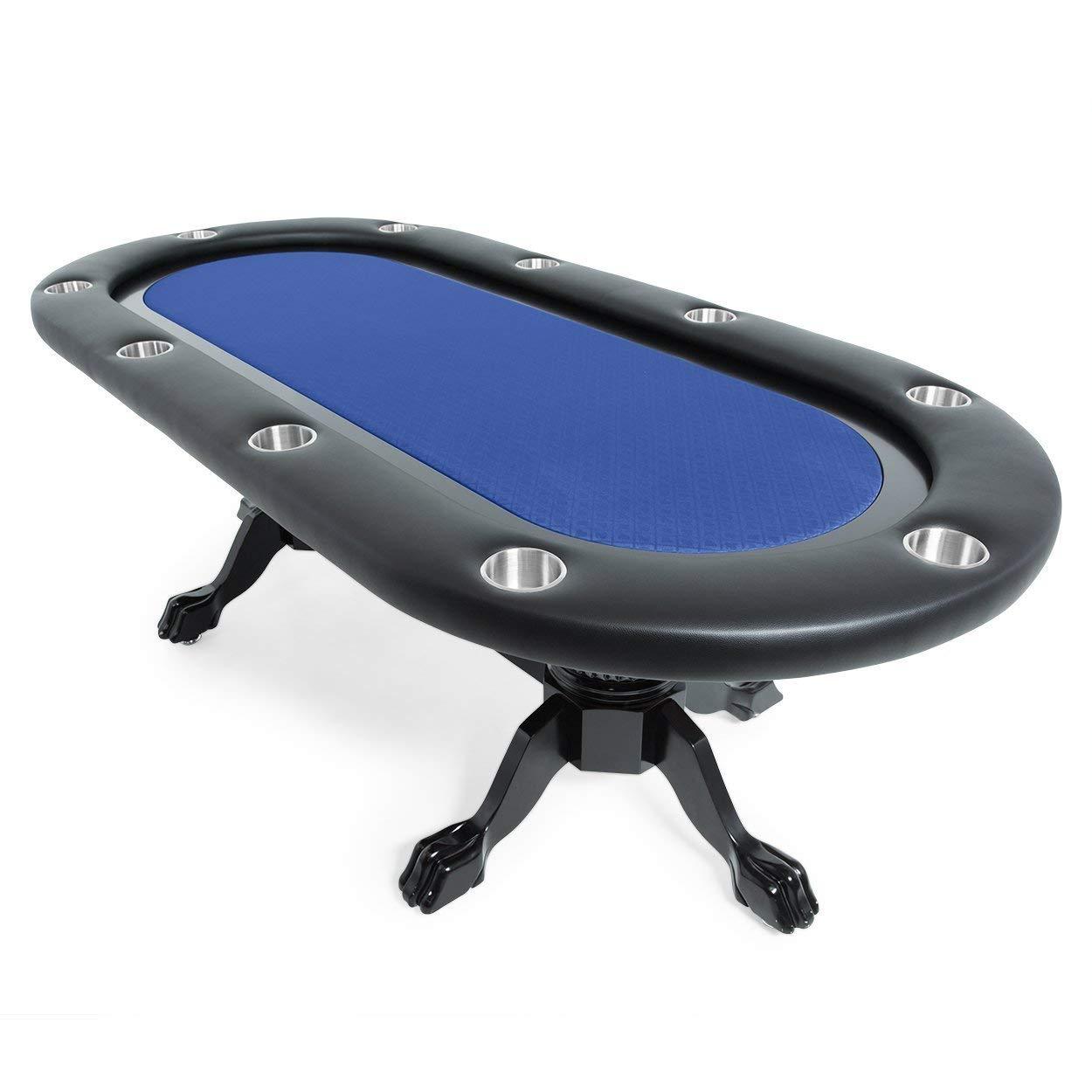 BBO Poker Tables Elite Black Oval Poker Table 10 Person - Just Poker Tables