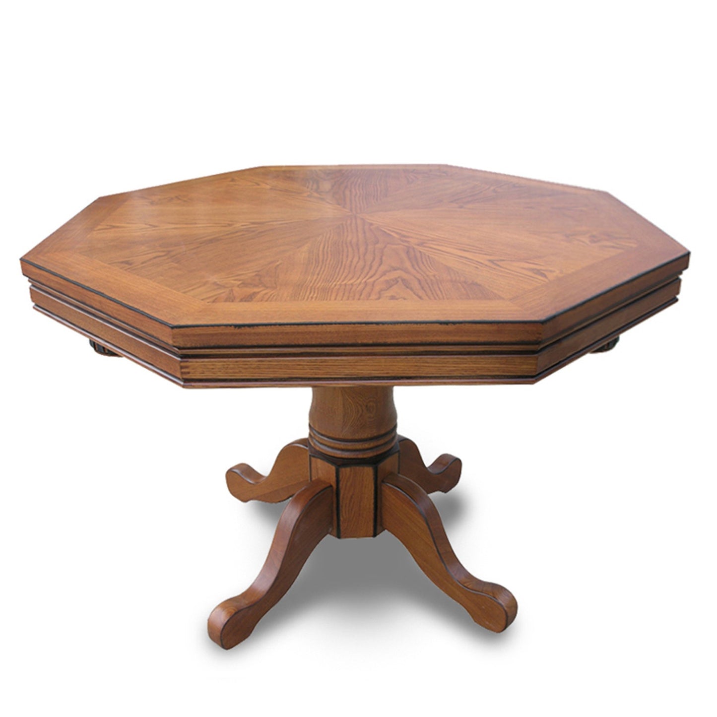 Hathaway Kingston Oak 3 in 1 Poker Table with 4 Arm Chairs - Just Poker Tables