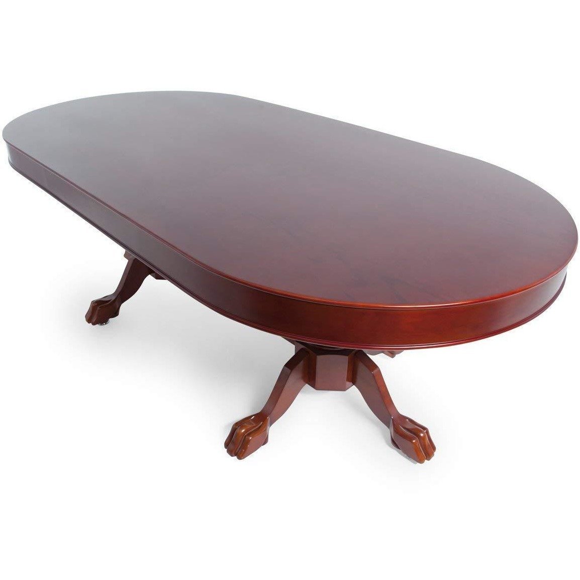 BBO Poker Tables Rockwell Mahogany Oval Poker Table 10 Person - Just Poker Tables