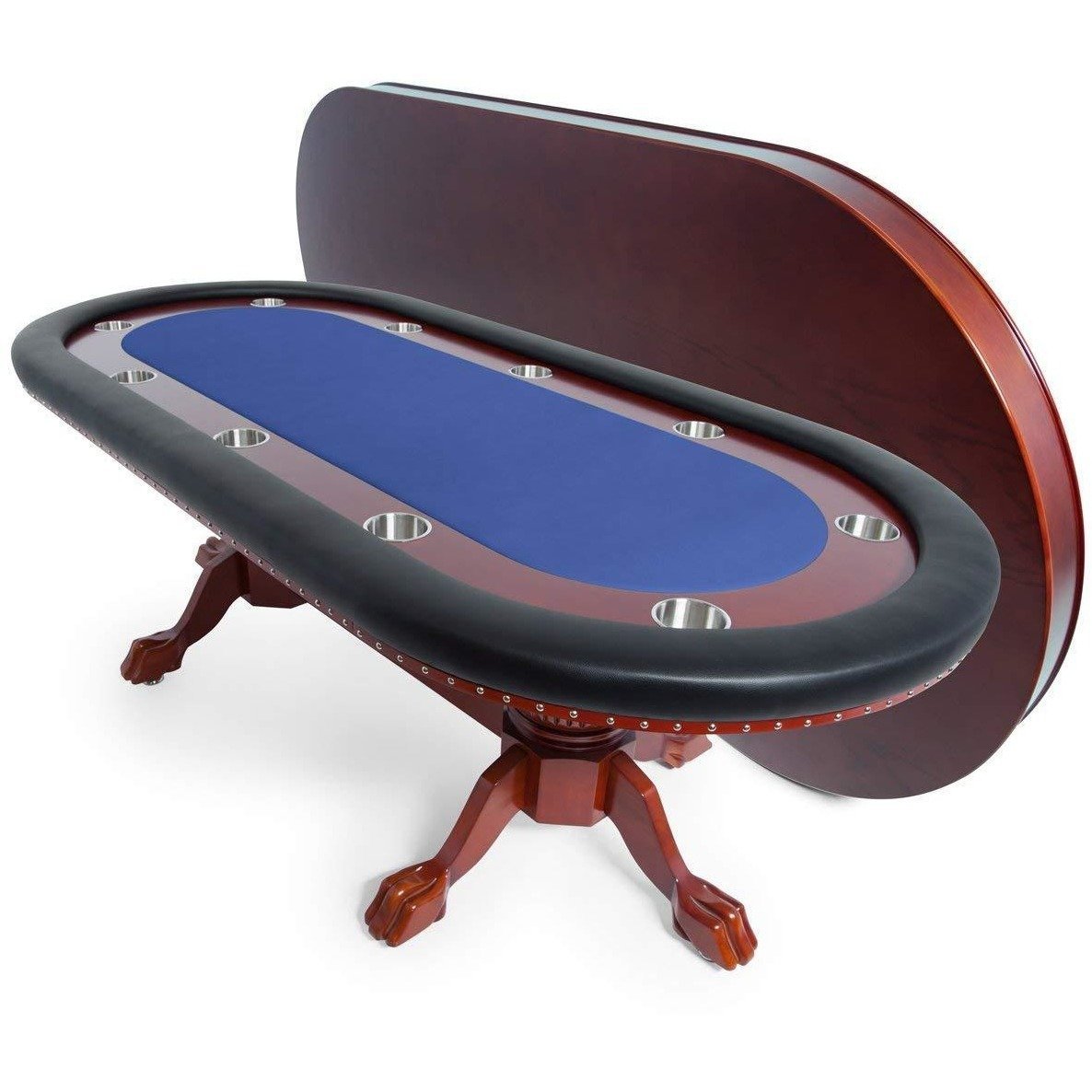 BBO Poker Tables Rockwell Mahogany Oval Poker Table 10 Person - Just Poker Tables