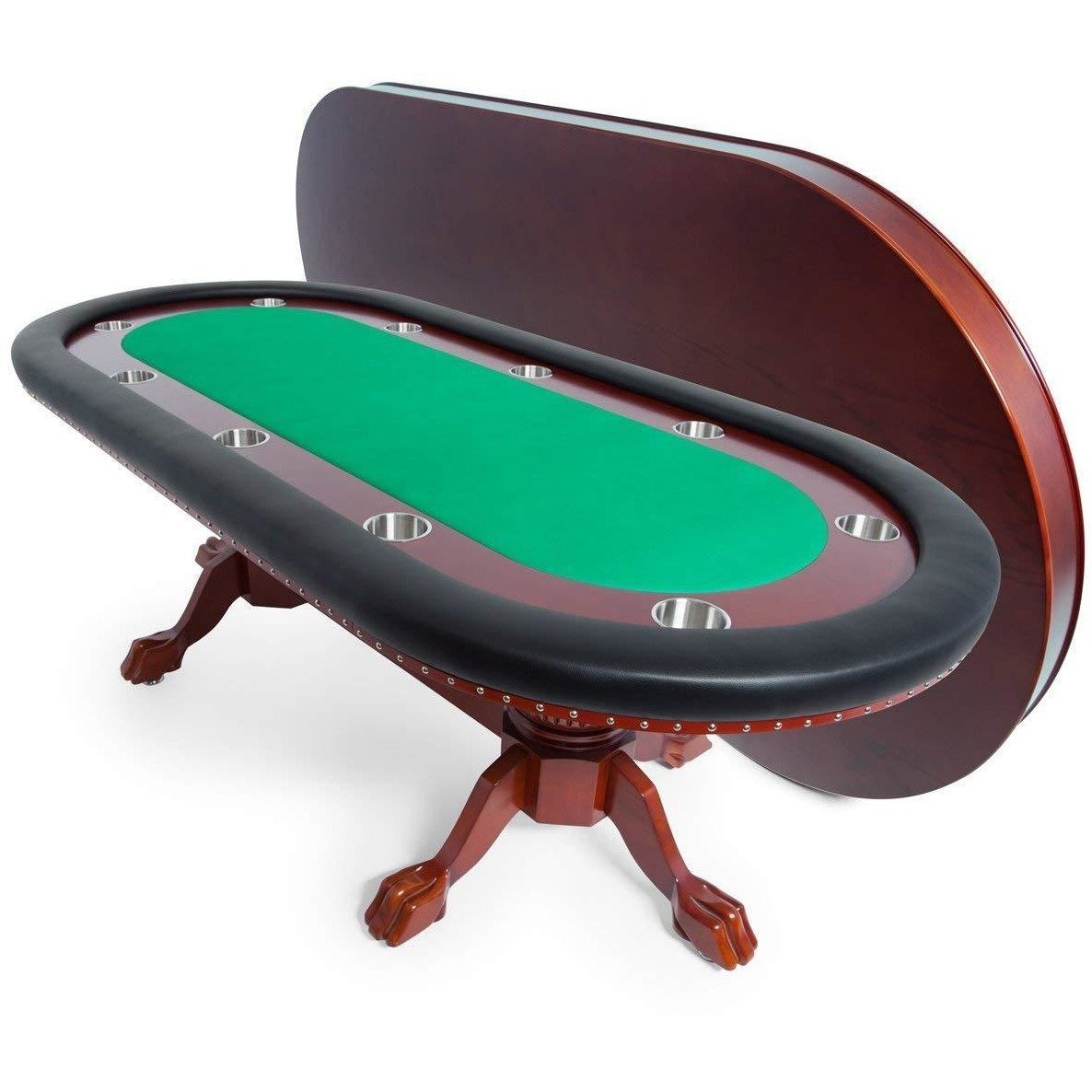 BBO Poker Tables Rockwell Mahogany Oval Poker Table 10 Person - Just Poker Tables