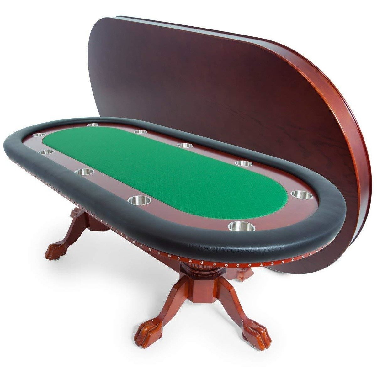 BBO Poker Tables Rockwell Mahogany Oval Poker Table 10 Person - Just Poker Tables