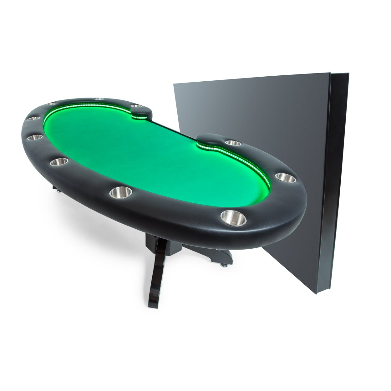 BBO Poker Tables Lumen HD LED Poker Table Black 10 Person and Dealer - Just Poker Tables