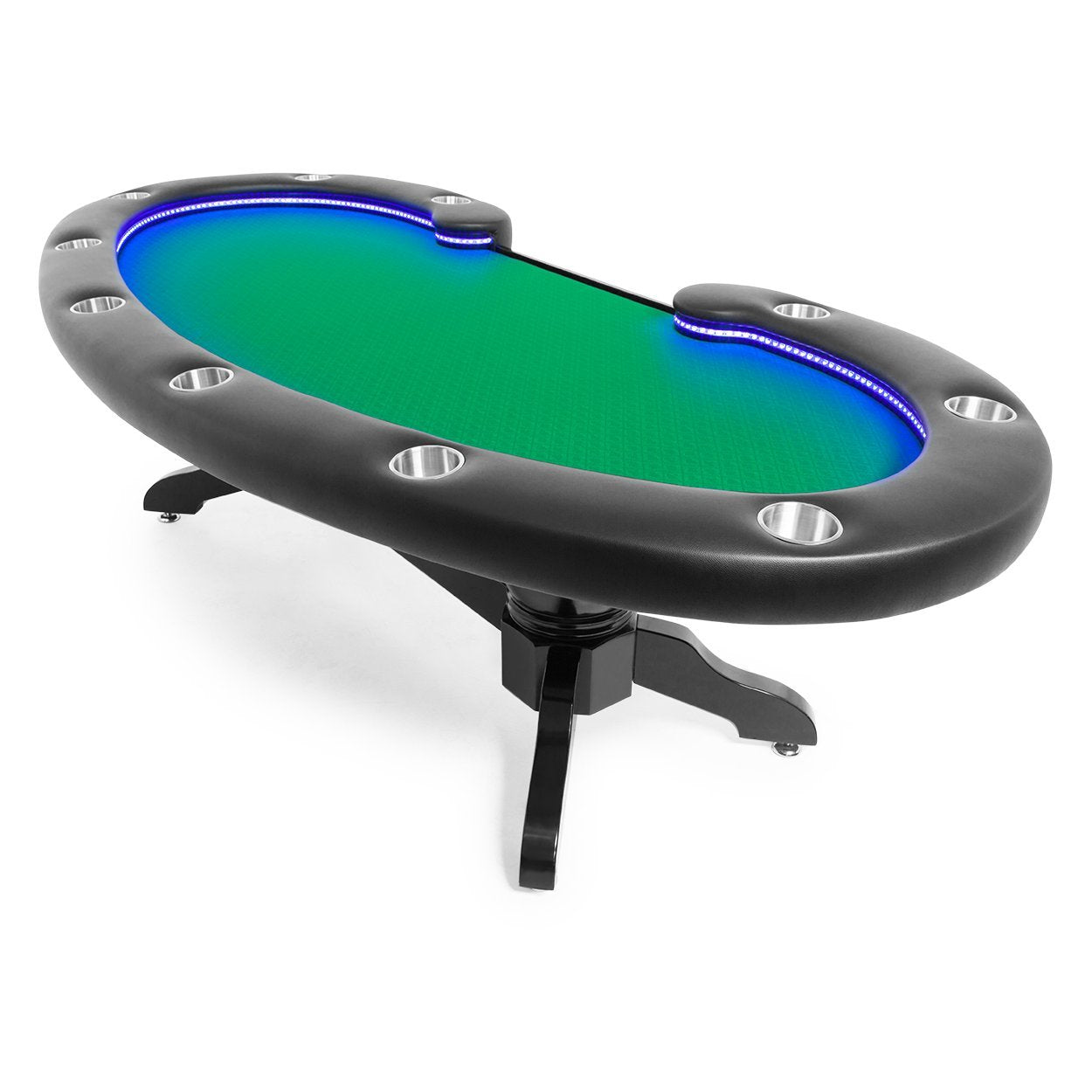 BBO Poker Tables Lumen HD LED Poker Table Black 10 Person and Dealer - Just Poker Tables