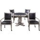 Hathaway Montecito Driftwood 48" Poker Dining Table with 4 Arm Chairs - Just Poker Tables