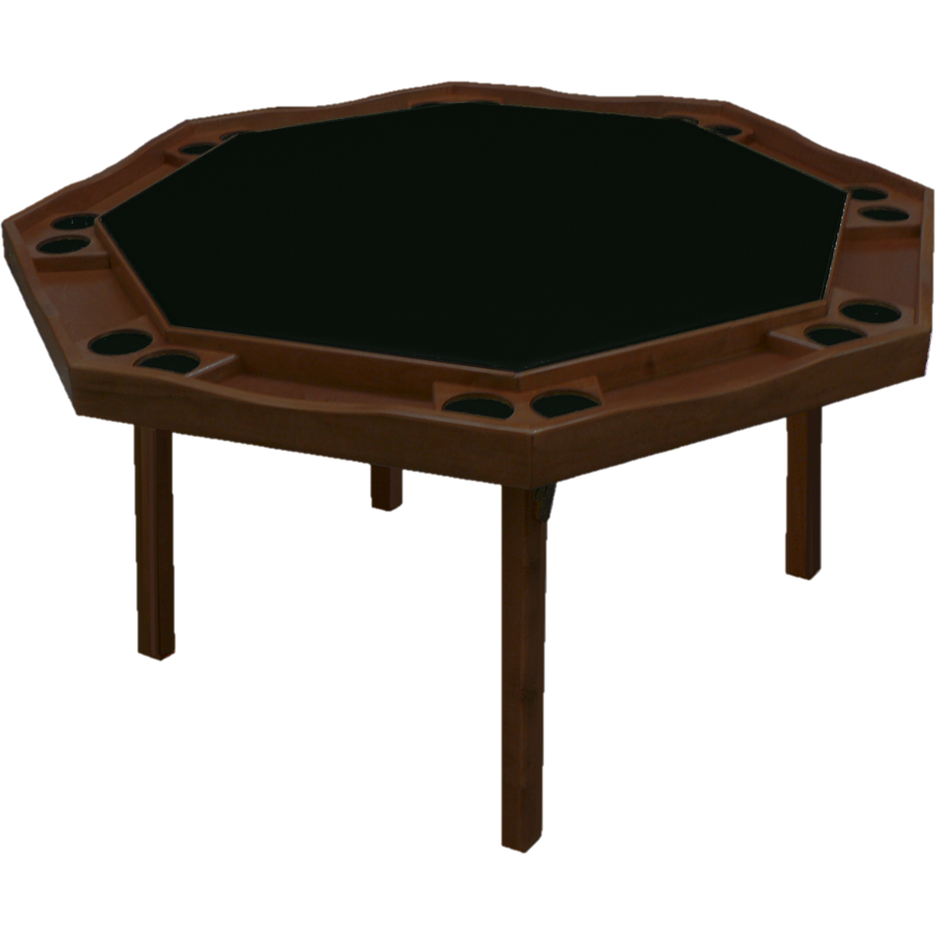 Kestell 57" Oak Period Style Octagon Folding Poker Table 8 Person - Just Poker Tables