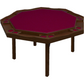 Kestell 57" Oak Period Style Octagon Folding Poker Table 8 Person - Just Poker Tables