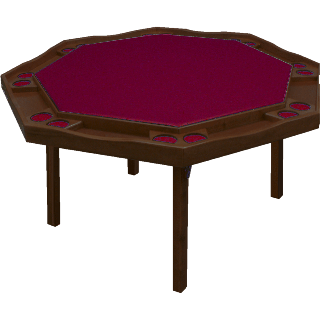 Kestell 57" Oak Period Style Octagon Folding Poker Table 8 Person - Just Poker Tables