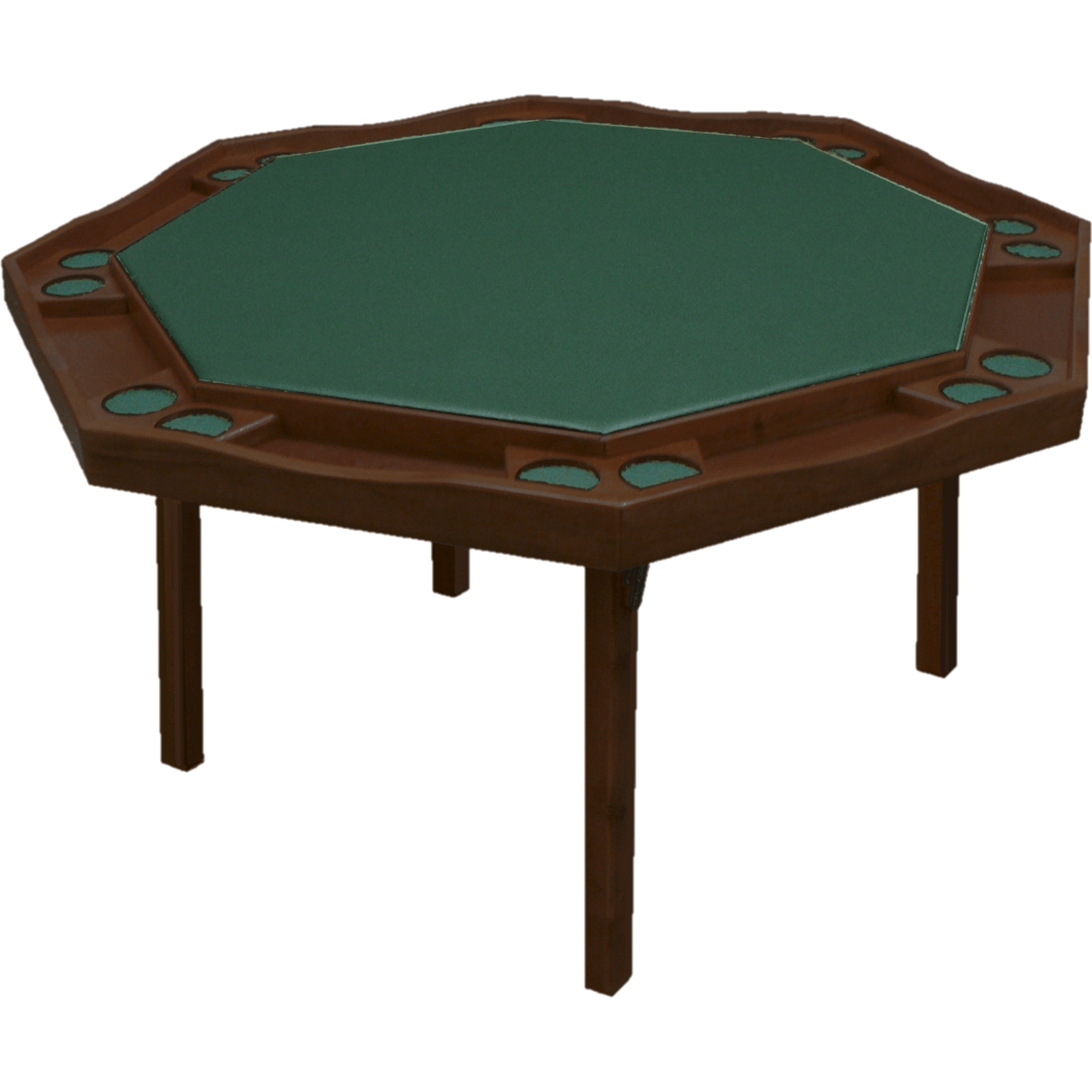 Kestell 57" Oak Period Style Octagon Folding Poker Table 8 Person - Just Poker Tables