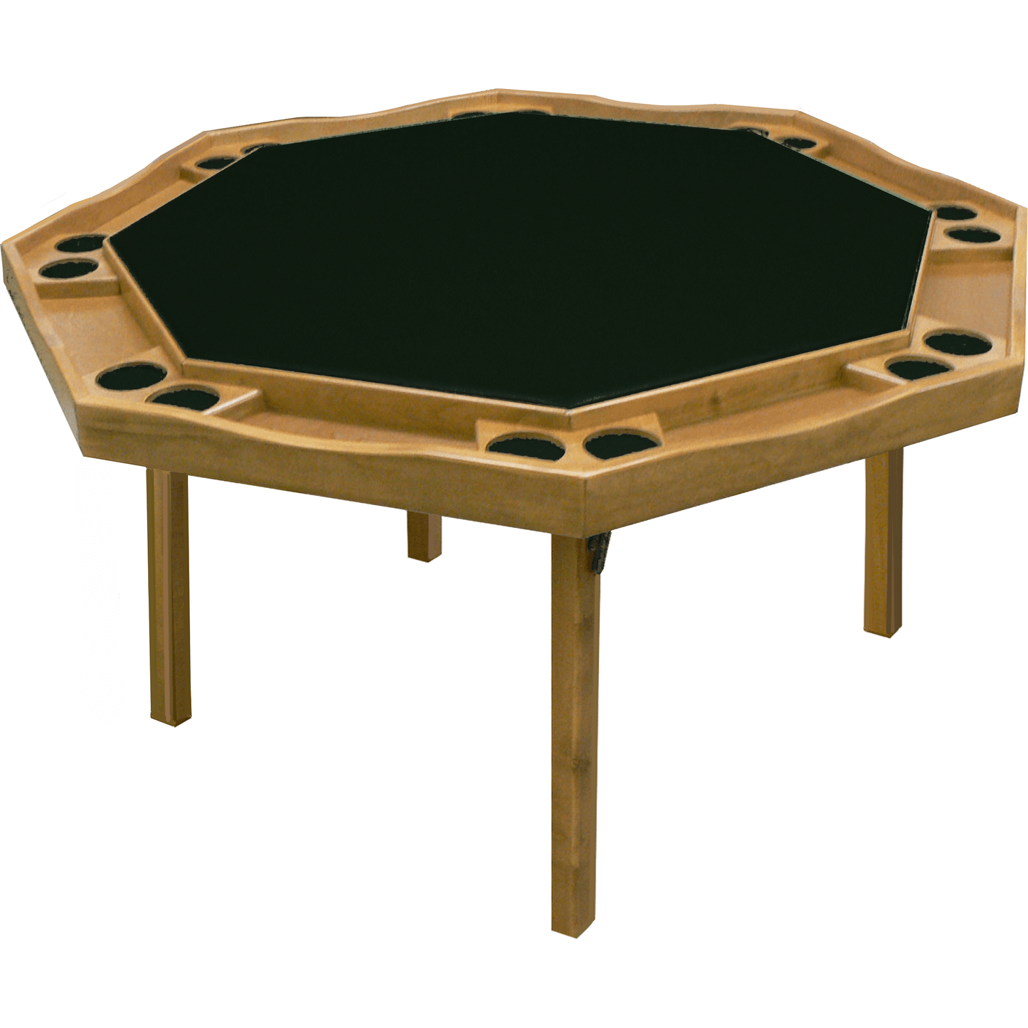 Kestell 57" Oak Period Style Octagon Folding Poker Table 8 Person - Just Poker Tables