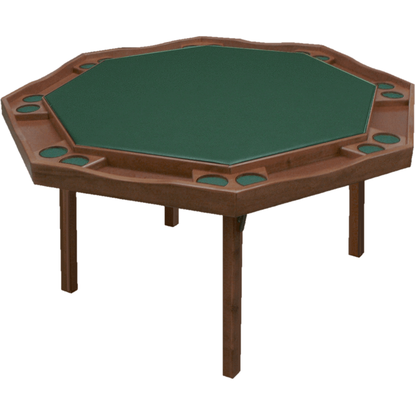 Kestell 57" Oak Period Style Octagon Folding Poker Table 8 Person - Just Poker Tables