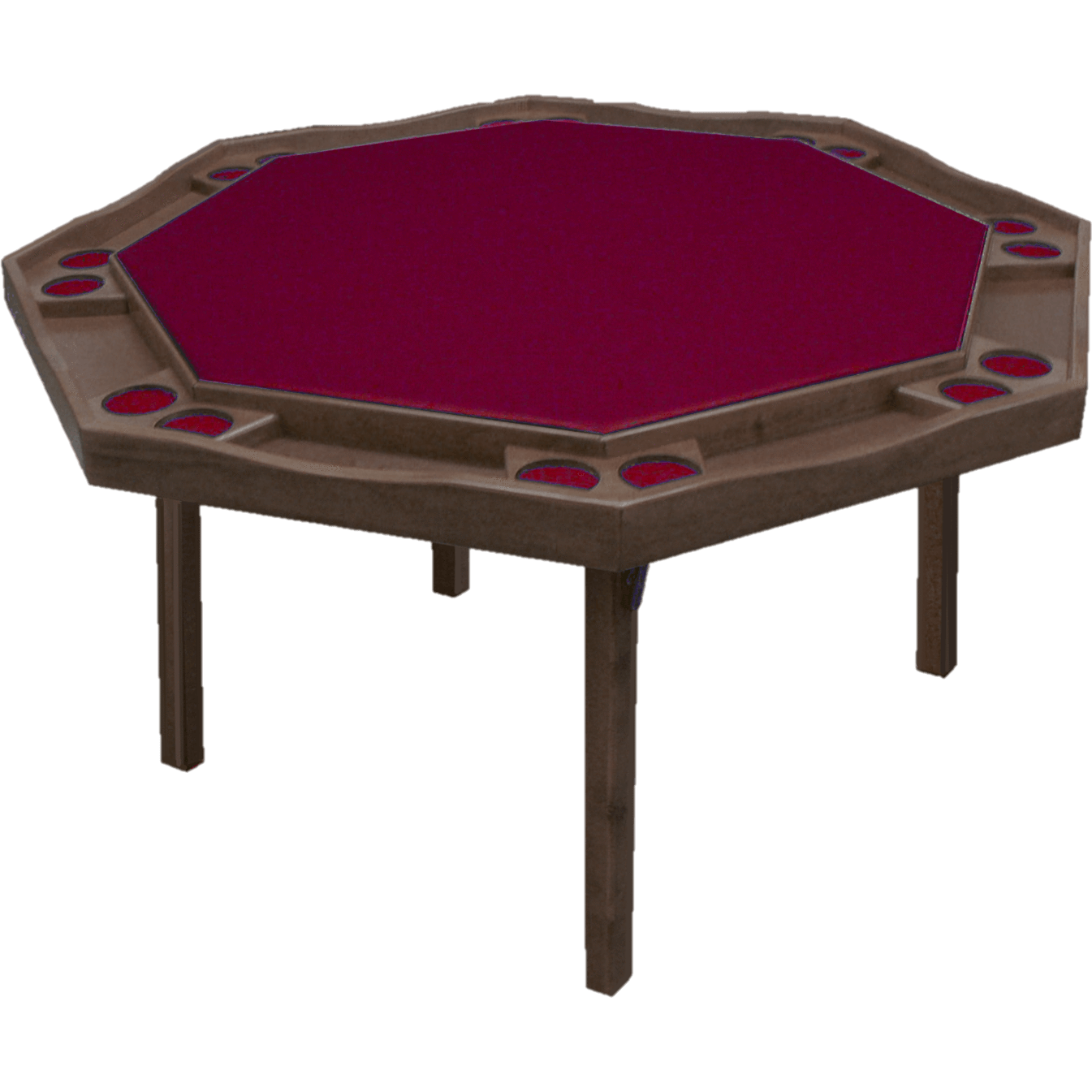 Kestell 57" Oak Period Style Octagon Folding Poker Table 8 Person - Just Poker Tables