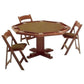 Kestell 52" Oak Octagon Poker Table with Pedestal Base 8 Person - Just Poker Tables