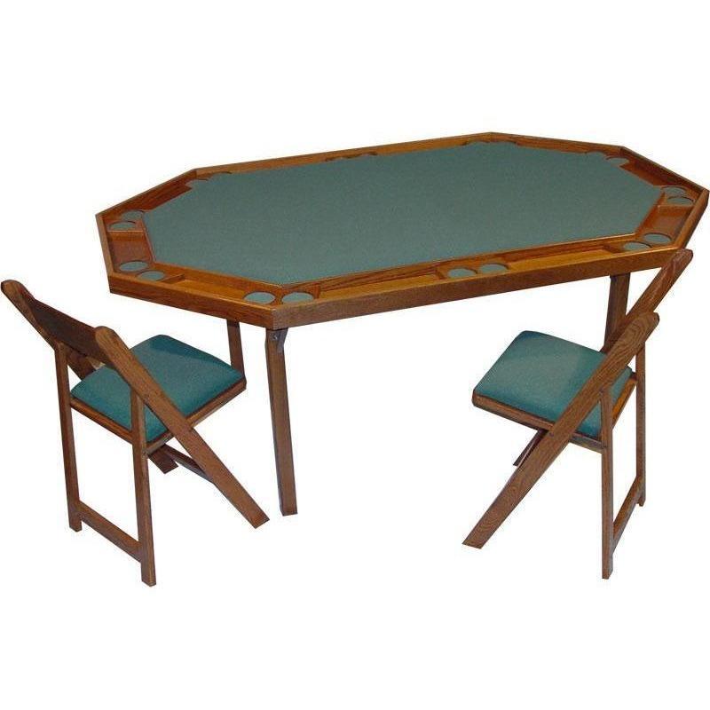 Kestell Deluxe Oak Folding Poker Table with Dining Top 10 Person - Just Poker Tables