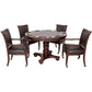 Hathaway Bridgeport 48" 2 in 1 Round Poker Table Set with 4 Arm Chairs - Just Poker Tables