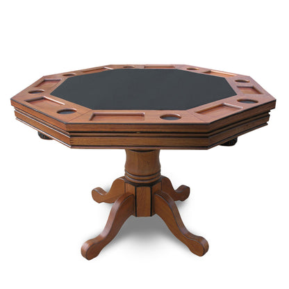 Hathaway Kingston Oak Octagon 3 in 1 Poker Table - Just Poker Tables