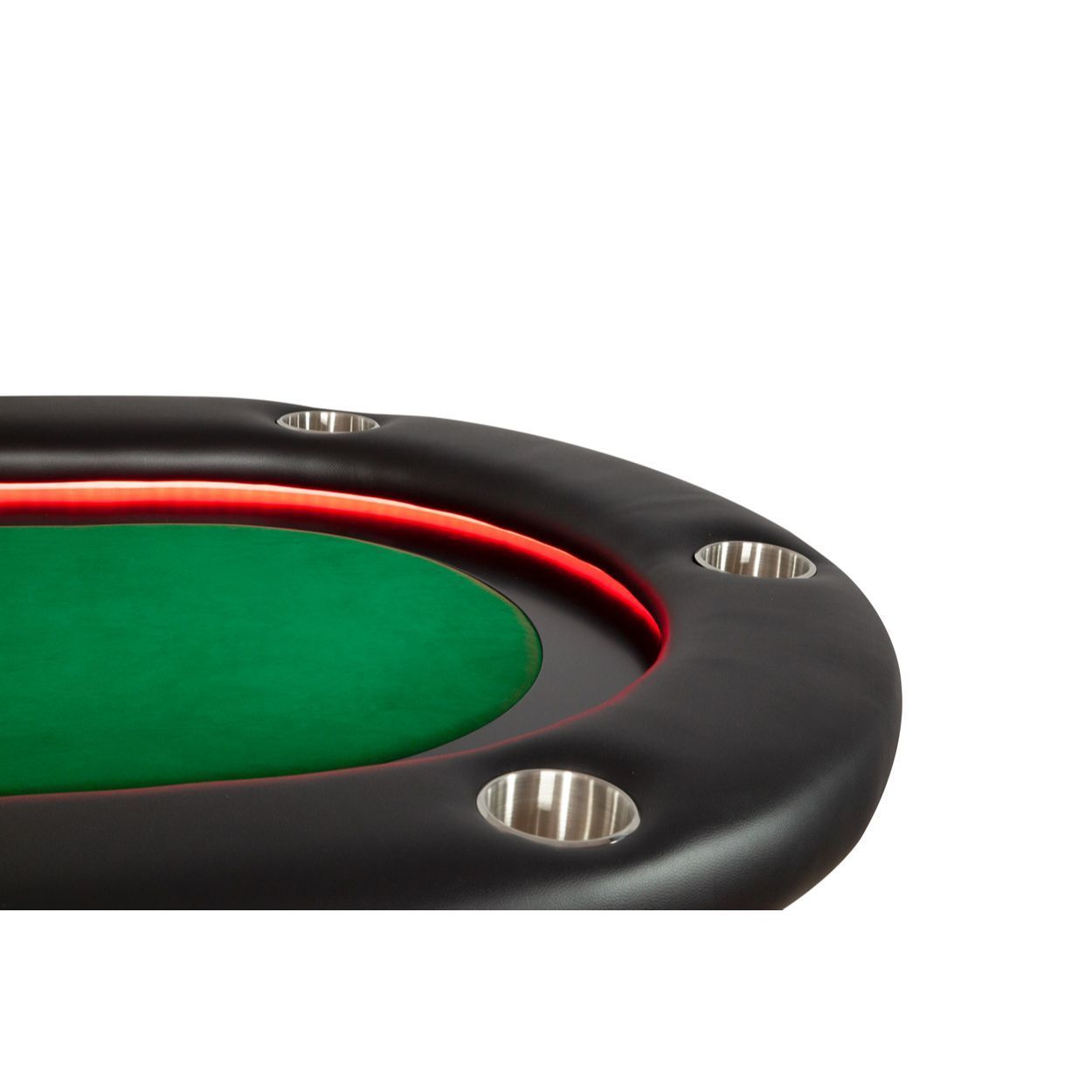 BBO Poker Tables Elite Alpha LED Black Oval Poker Table