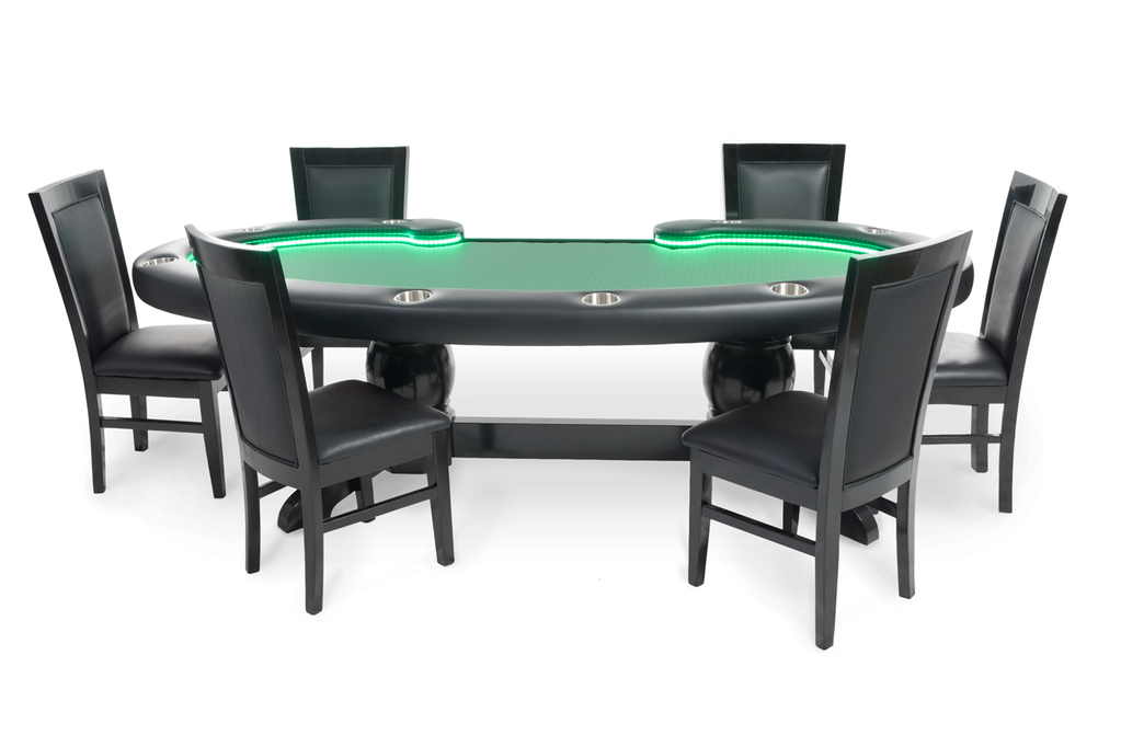 BBO Poker Tables Lumen HD LED Poker Table Black 10 Person and Dealer - Just Poker Tables