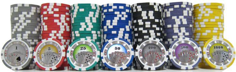 JP Commerce Casino Royale 500 Piece Poker Chips Set Clay 13.5 Gram - Just Poker Tables