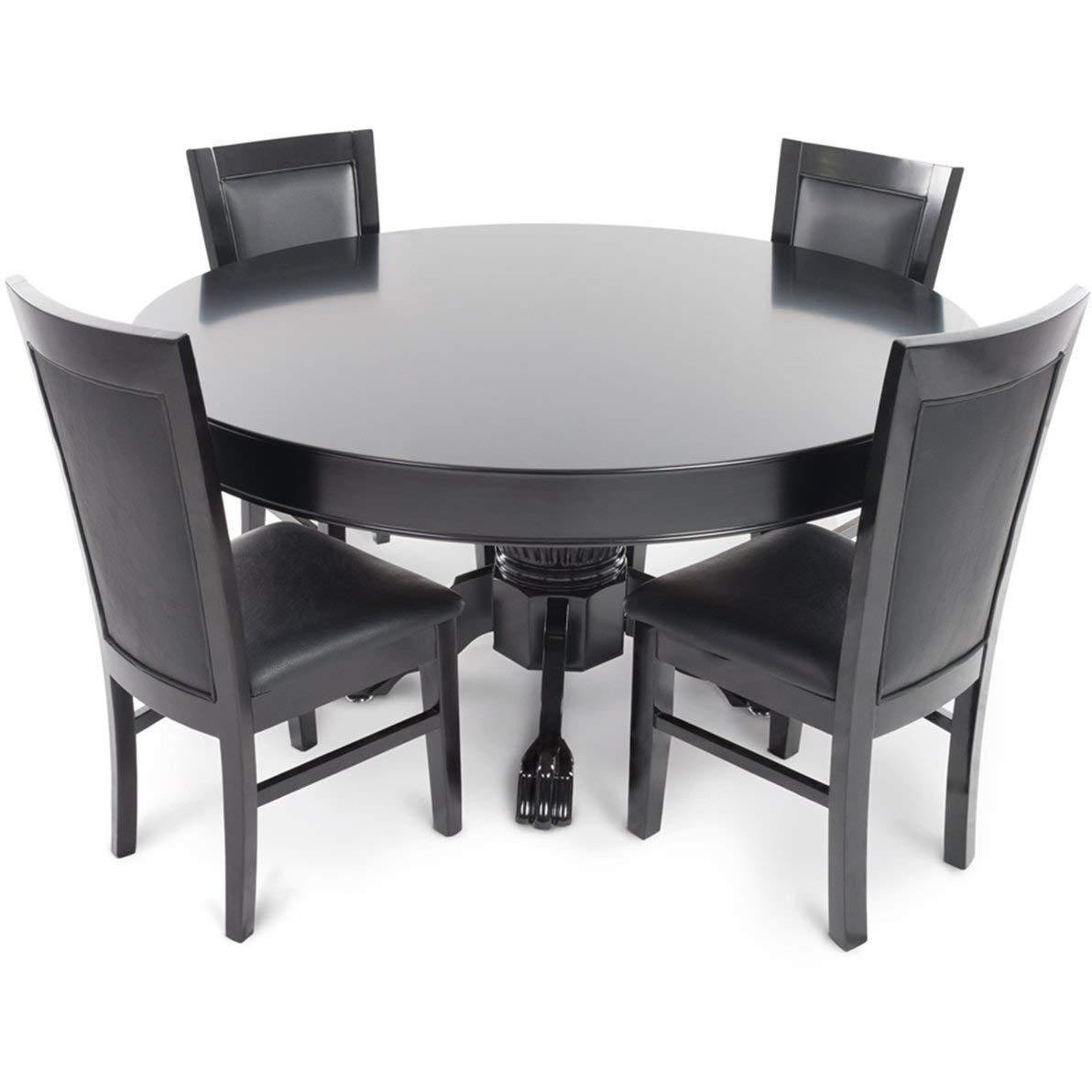 BBO Poker Tables Black Gloss Classic Poker Dining Chair Set - Just Poker Tables