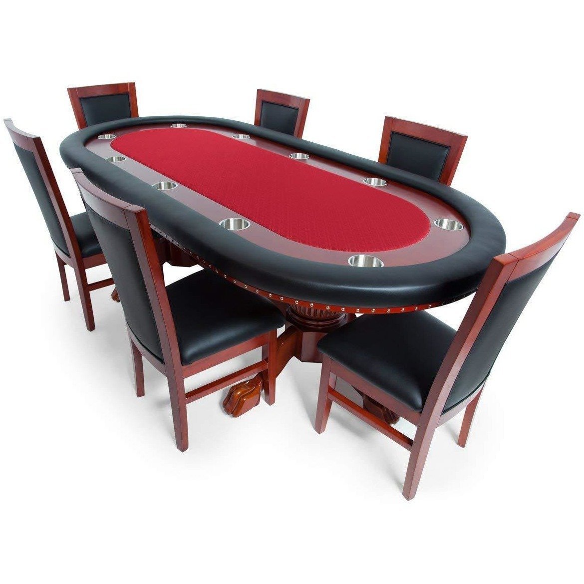 BBO Poker Tables Mahogany Classic Poker Dining Chair Set - Just Poker Tables