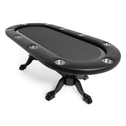 BBO Poker Tables Elite Black Oval Poker Table 10 Person - Just Poker Tables