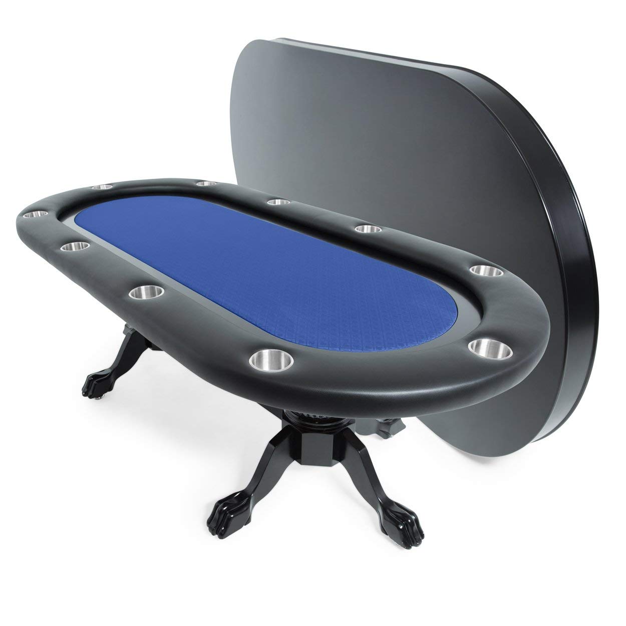 BBO Poker Tables Elite Black Oval Poker Table 10 Person - Just Poker Tables