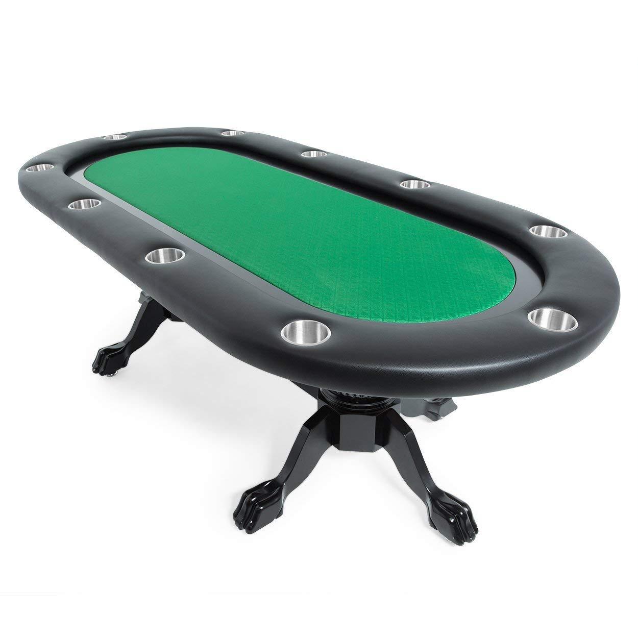 BBO Poker Tables Elite Black Oval Poker Table 10 Person - Just Poker Tables