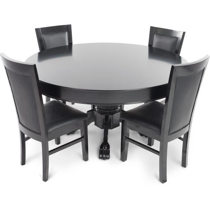 BBO Poker Tables Ginza LED Black Round Poker Table 8 Person - Just Poker Tables