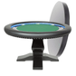 BBO Poker Tables Ginza LED Black Round Poker Table 8 Person - Just Poker Tables