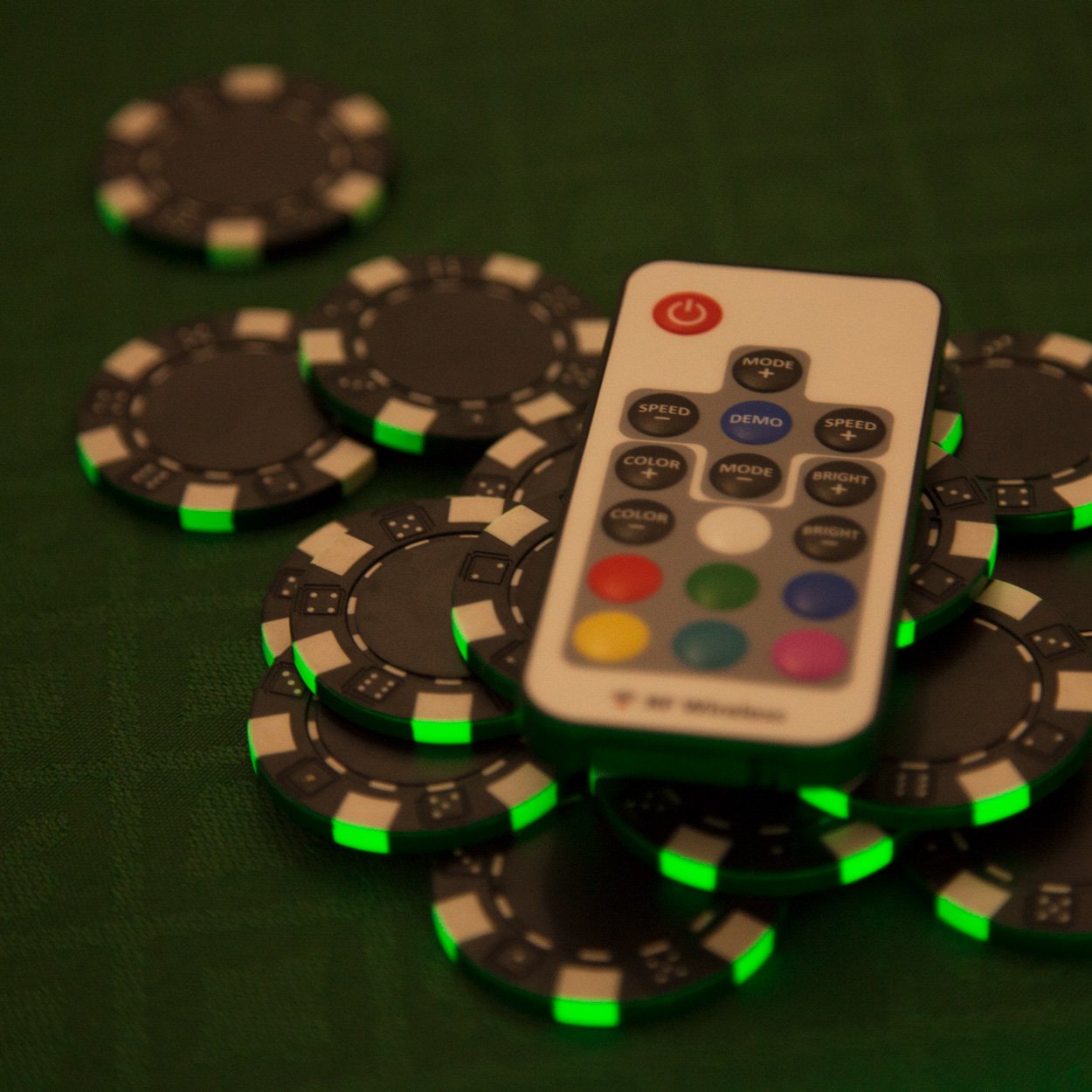 BBO Poker Tables Ginza LED Black Round Poker Table 8 Person - Just Poker Tables