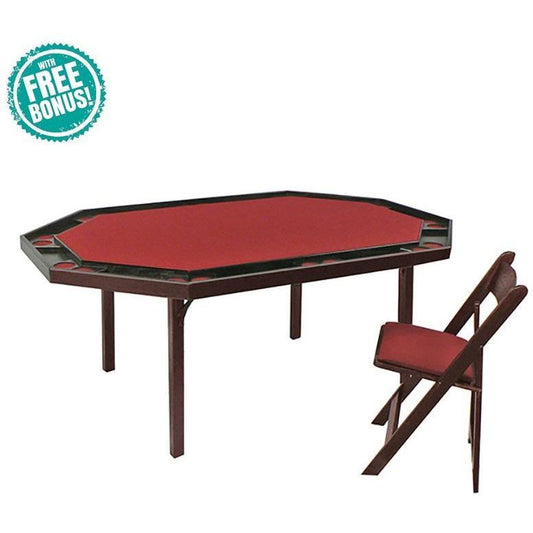 Kestell Deluxe Oak Folding Poker Table with Dining Top 10 Person - Just Poker Tables