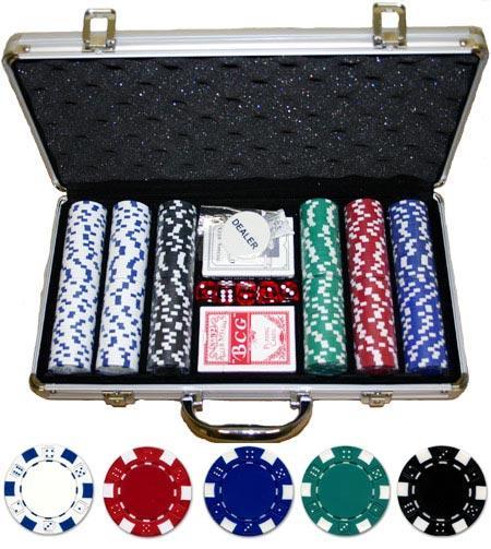 JP Commerce Dice Casino 300 Pc Poker Chips Set 11.5 Gram - Just Poker Tables