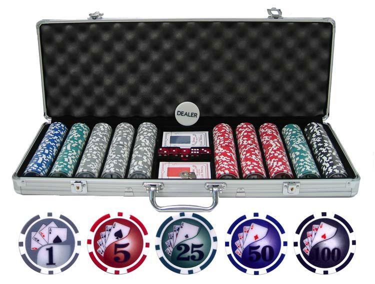 JP Commerce Yin Yang 500 Piece Casino Poker Chips Set Clay 13.5 Gram - Just Poker Tables