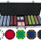 JP Commerce Z Striped 500 Piece Casino Poker Chips Set Clay 13.5 Gram - Just Poker Tables