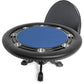 BBO Poker Tables Nighthawk Black Round Poker Table 8 Person - Just Poker Tables