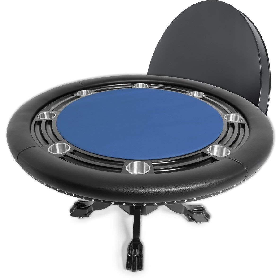 BBO Poker Tables Nighthawk Black Round Poker Table 8 Person - Just Poker Tables