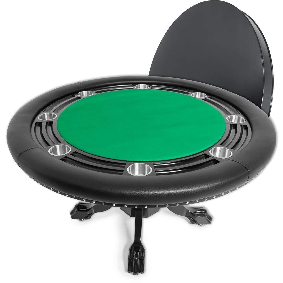 BBO Poker Tables Nighthawk Black Round Poker Table 8 Person - Just Poker Tables