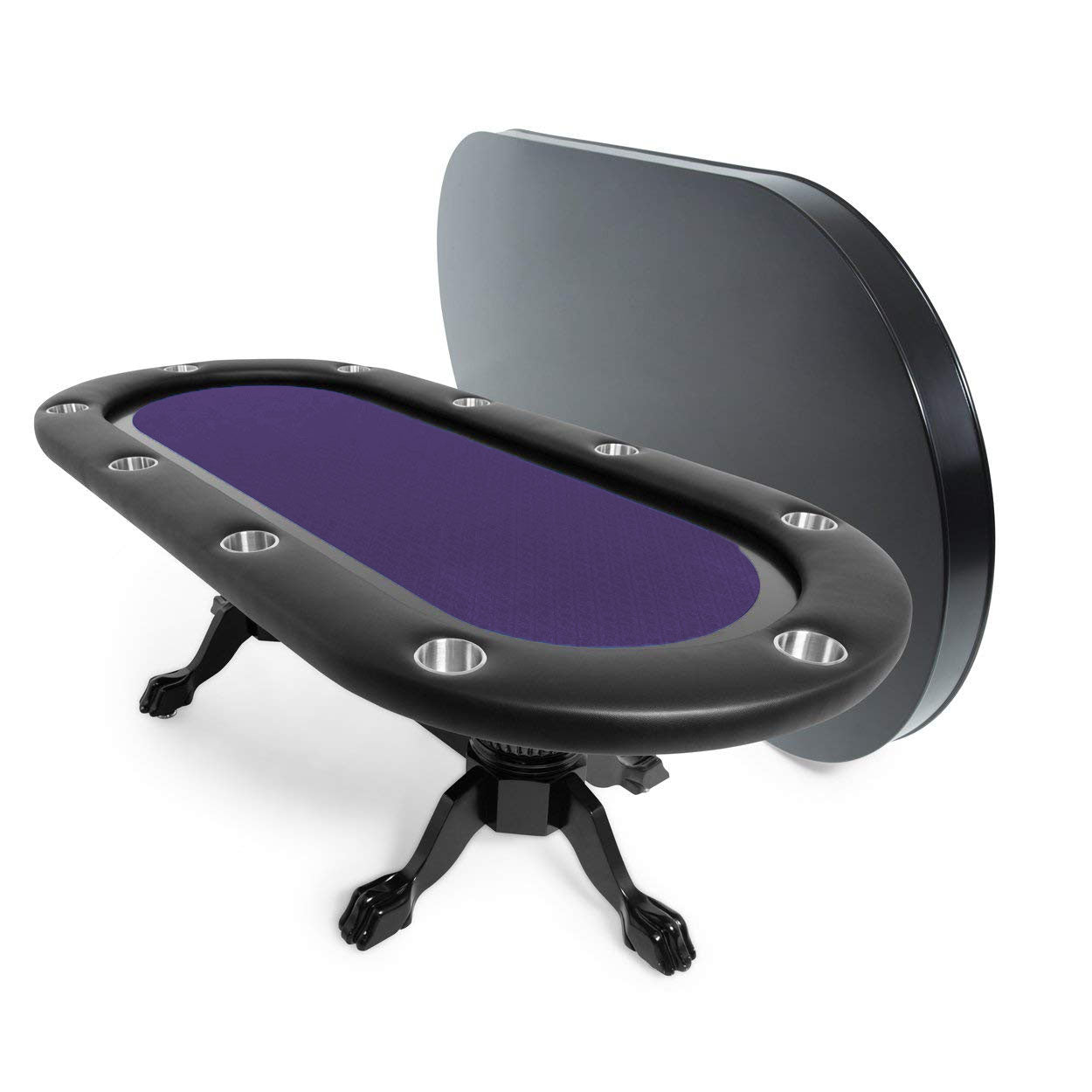 BBO Poker Tables Elite Black Oval Poker Table 10 Person - Just Poker Tables