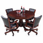 Hathaway Kingston Walnut 3 in 1 Poker Table with 4 Arm Chairs - Just Poker Tables